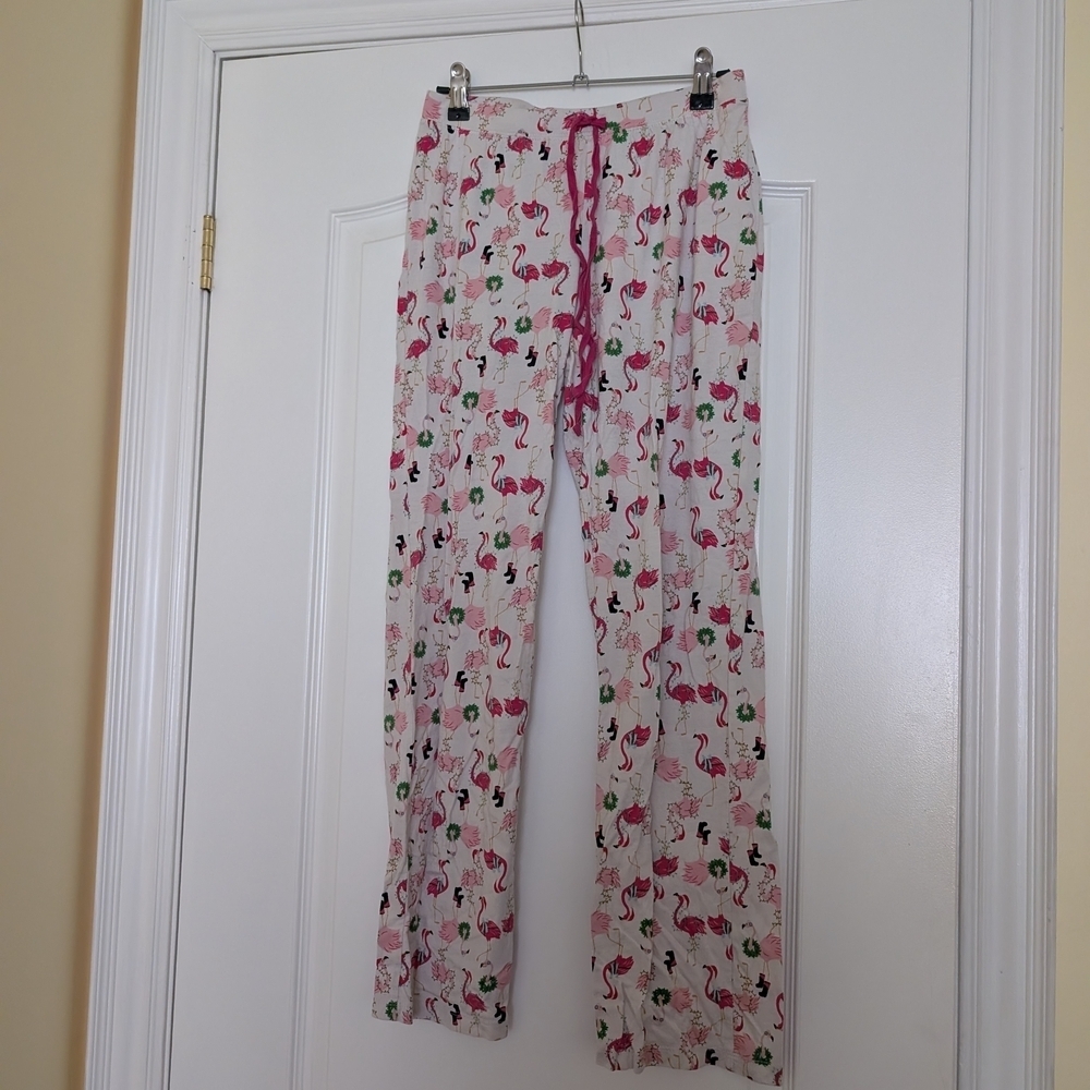Cynthia Rowley Flamingo Print Sleepwear Pj Pants